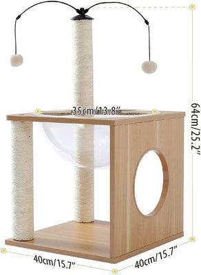 OEM ODM Accepté Elegant Cats Capsule spatiale d'arbre avec nid flottant et boules suspendues