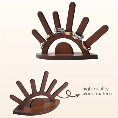Détecteur de bague en bois Détecteur de bijoux créatifs Pour les ornements Package cadeau inclus