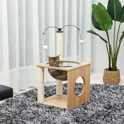 OEM ODM Accepté Elegant Cats Capsule spatiale d'arbre avec nid flottant et boules suspendues