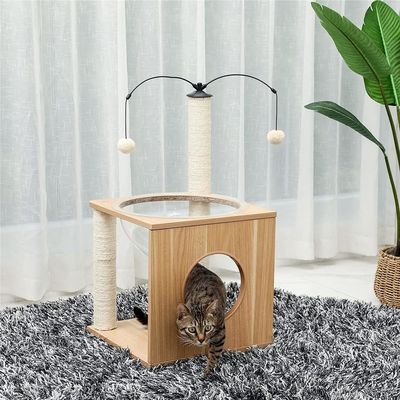 OEM ODM Accepté Elegant Cats Capsule spatiale d'arbre avec nid flottant et boules suspendues