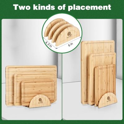 Ensemble de 3 planches de coupe de bambou avec blocs de coupe de support OEM ODM accepté
