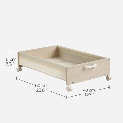 Entreposage de la vaisselle sous le lit Des tiroirs avec des conteneurs en bois lourds et un logo acceptable
