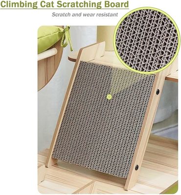Maison à plusieurs niveaux pour chats avec gratte-ciel Sisal et construction en bois durable