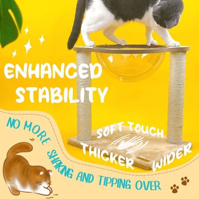 Arbre de chat moderne avec hamac Corde de sisal naturel pour chats et chatons d'intérieur Meubles de chat en bois