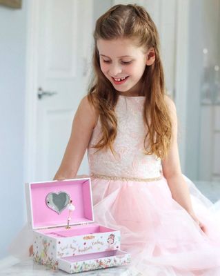 Boîte à musique Ballerina Boîte à bijoux en bois pour enfants et garçons Cadeau Boîte à jouets à manches