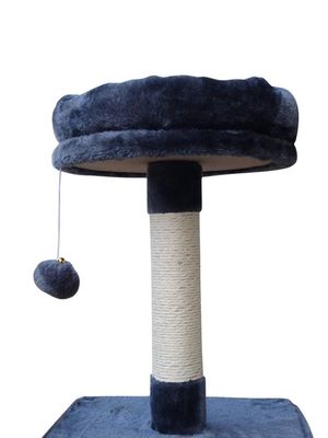 Meubles de salon gris foncé 4 plates-formes 64 pouces arbre de chat avec 2 lits cubes Play House