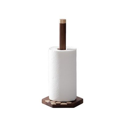 Logo Logo personnalisé Acceptable Porteur de papier toilette en bois verni pour salle de bain