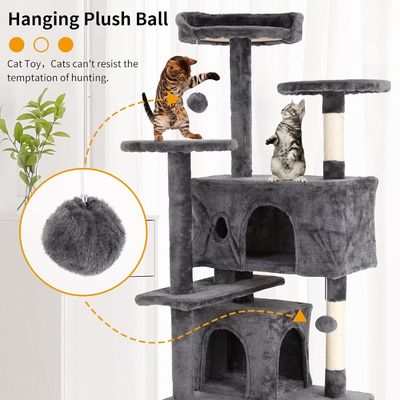 70 pouces de hauteur Cat Tower Climber Ladder Playhouse avec matériau en bois et logo personnalisé