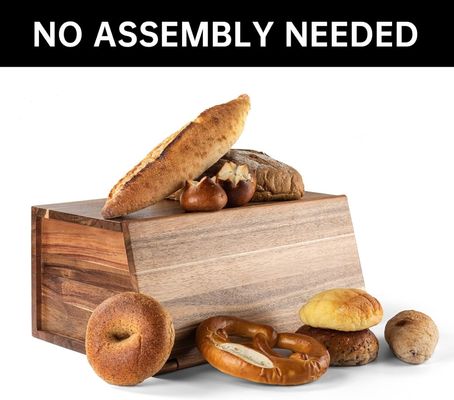Boîte à pain en bois tout en une seule pièce organisateur pour l'assemblage de la cuisine