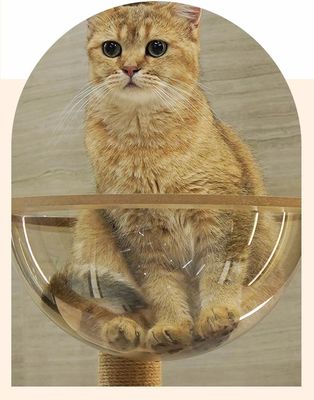 Tour de chat en bois de taille personnalisée avec des composants de gratte-ciel à plusieurs niveaux