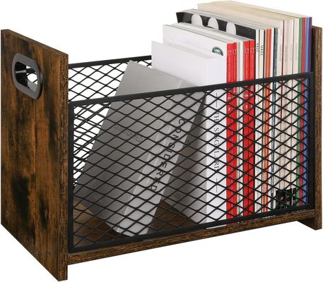 Décoration de la maison Bureau verni Panier de rangement pour lettres Livres Journaux