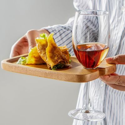 Ensemble de cuisine de 2 plateaux en bois d'acacia avec porte-vin et plateaux de fromage