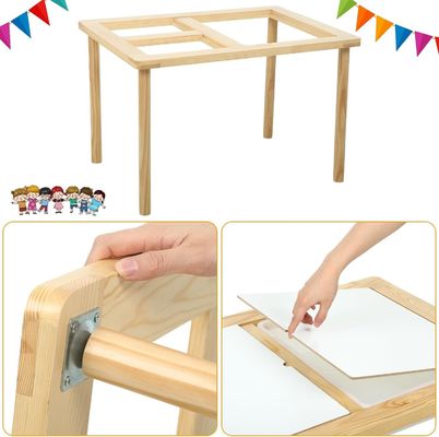 Table sensorielle en bois avec 3 poubelles pour tout-petits rangement de support non pliable