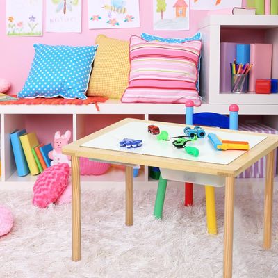 Table sensorielle en bois avec 3 poubelles pour tout-petits rangement de support non pliable