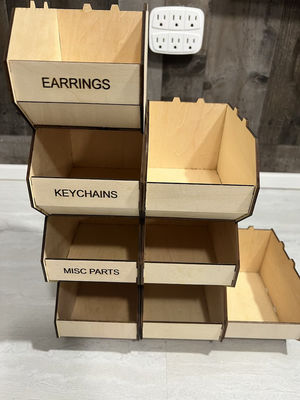 Boîtes de rangement en bois avec un design moderne et stockage de fournitures de bureau