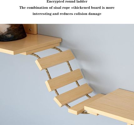 Taille personnalisée Lit pour chat monté sur le mur Étagère en bois pour chat en planche pour grimper dans le salon