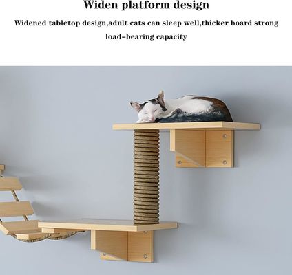 Taille personnalisée Lit pour chat monté sur le mur Étagère en bois pour chat en planche pour grimper dans le salon