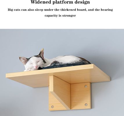 Taille personnalisée Lit pour chat monté sur le mur Étagère en bois pour chat en planche pour grimper dans le salon