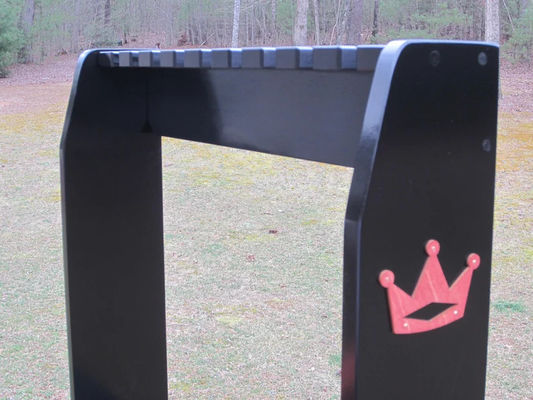 Plancher en bois fin noir ou support murale idéal pour l'affichage de clubs de golf Scotty Cameron rares