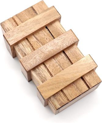 Double Magic Box Brain Teaser Custom Boîte en bois massif avec des compartiments cachés
