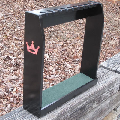 Plancher en bois fin noir ou support murale idéal pour l'affichage de clubs de golf Scotty Cameron rares