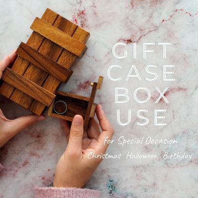 Double Magic Box Brain Teaser Custom Boîte en bois massif avec des compartiments cachés