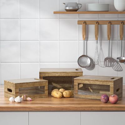 Gardez votre cuisine bien rangée avec ce récipient d'ail acrylique transparent pour fenêtre