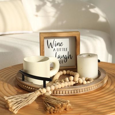 Accueil Restaurant Bar Hôtel Mariage plateau de bois de couleur simple avec poignée décorative