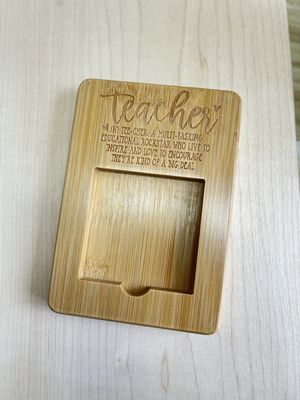 Dispenser de porte-auto en bois personnalisé en bambou pour bureau d'affaires