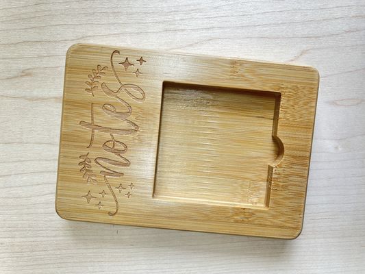 Dispenser de porte-auto en bois personnalisé en bambou pour bureau d'affaires