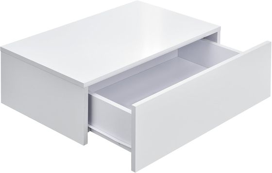 Commodité de rangement de couloir étagère flottante en bois massif avec tiroir 46 x 30 x 15 cm