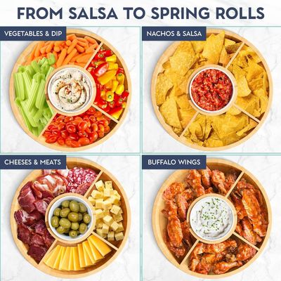 202407 Plateau rond en bambou avec bol en céramique, échantillon gratuit ou retourné