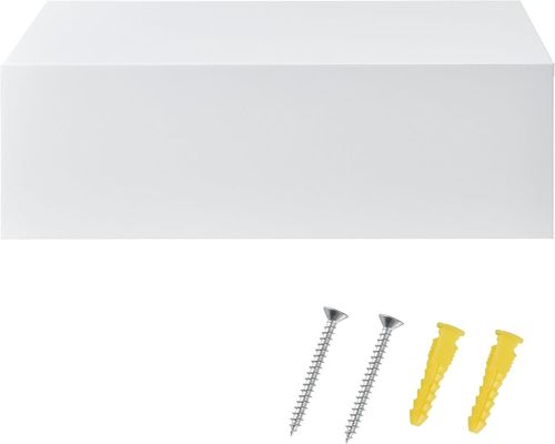 Commodité de rangement de couloir étagère flottante en bois massif avec tiroir 46 x 30 x 15 cm