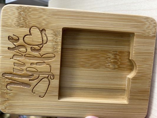 Dispenser de porte-auto en bois personnalisé en bambou pour bureau d'affaires