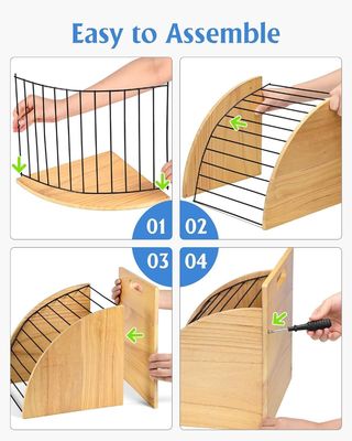 Organiseur de presse-papiers en bois multifonctionnel pour salle de classe et bureau