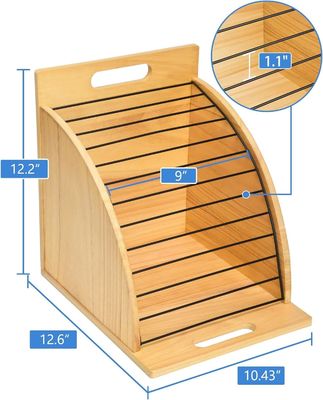 Organiseur de presse-papiers en bois multifonctionnel pour salle de classe et bureau