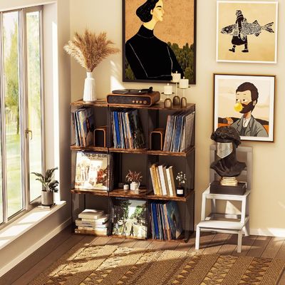 Étagère de disque industriel Meubles de rangement de disques en vinyle au design moderne