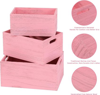 Ensemble de stockage en bois fait à la main pour les légumes et les fruits de pain