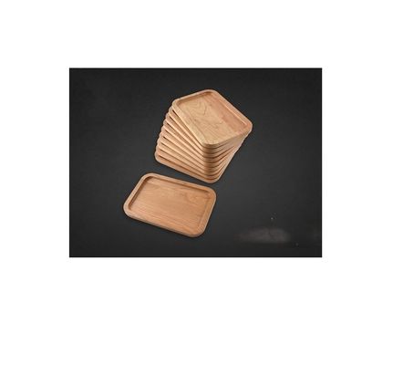 Plate à dessert en bois de couleur simple personnalisée 6X9X0.75 pour la décoration intérieure