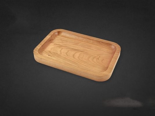 Plate à dessert en bois de couleur simple personnalisée 6X9X0.75 pour la décoration intérieure