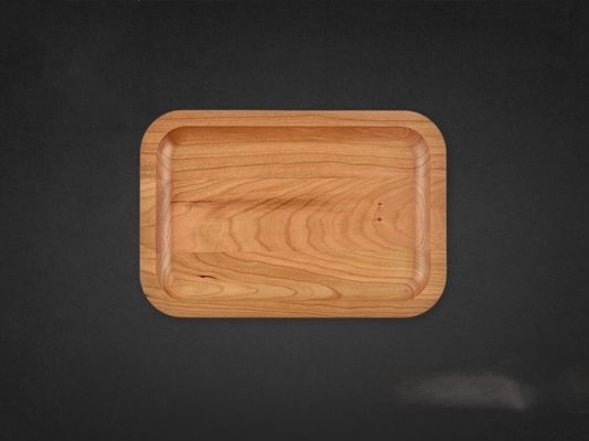 Plate à dessert en bois de couleur simple personnalisée 6X9X0.75 pour la décoration intérieure