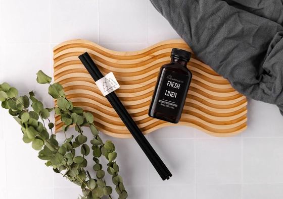 Plateau d'affichage en bois ondulé pour le style Boho moderne sur mesure