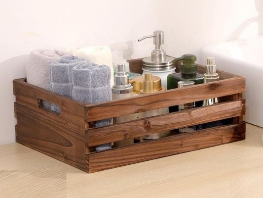 Décoration de la maison Ensemble personnalisé de 3 palettes en caisse en bois avec technique peinte