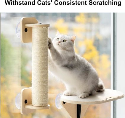 Accueil Meubles pour chats Montreur de fenêtre en bois Perchoir Escaliers d'escalade et poteaux de grattage