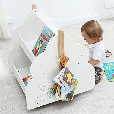 Conception fonctionnelle Rack de livres en bois multifonctionnel pour livres pour enfants