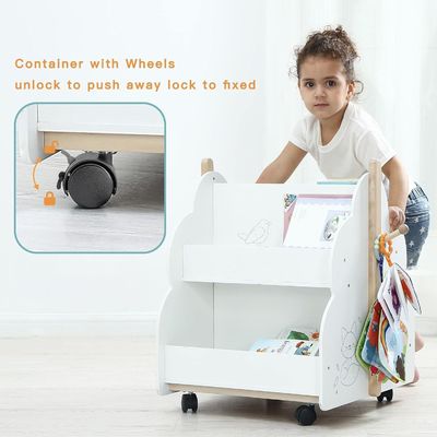 Conception fonctionnelle Rack de livres en bois multifonctionnel pour livres pour enfants