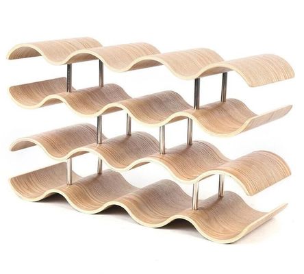 Étagère en bois massif personnalisée à 4 couches pour une installation facile