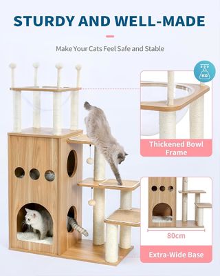 OEM ODM Acceptable Robuste château de Frisco Tour de l'arbre de chat moderne 51 Extra haut appartement de chat