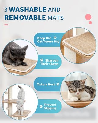 OEM ODM Acceptable Robuste château de Frisco Tour de l'arbre de chat moderne 51 Extra haut appartement de chat