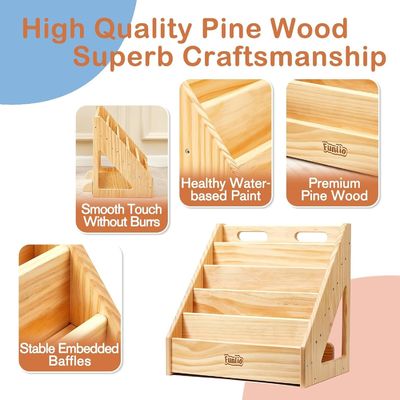 Salle de séjour à l' avant enfants bibliothèque pour tout-petits 1-5 ans poignée et taille personnalisée